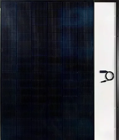 Render frontale del modulo FuturaSun Silk Plus All Black da 400 W