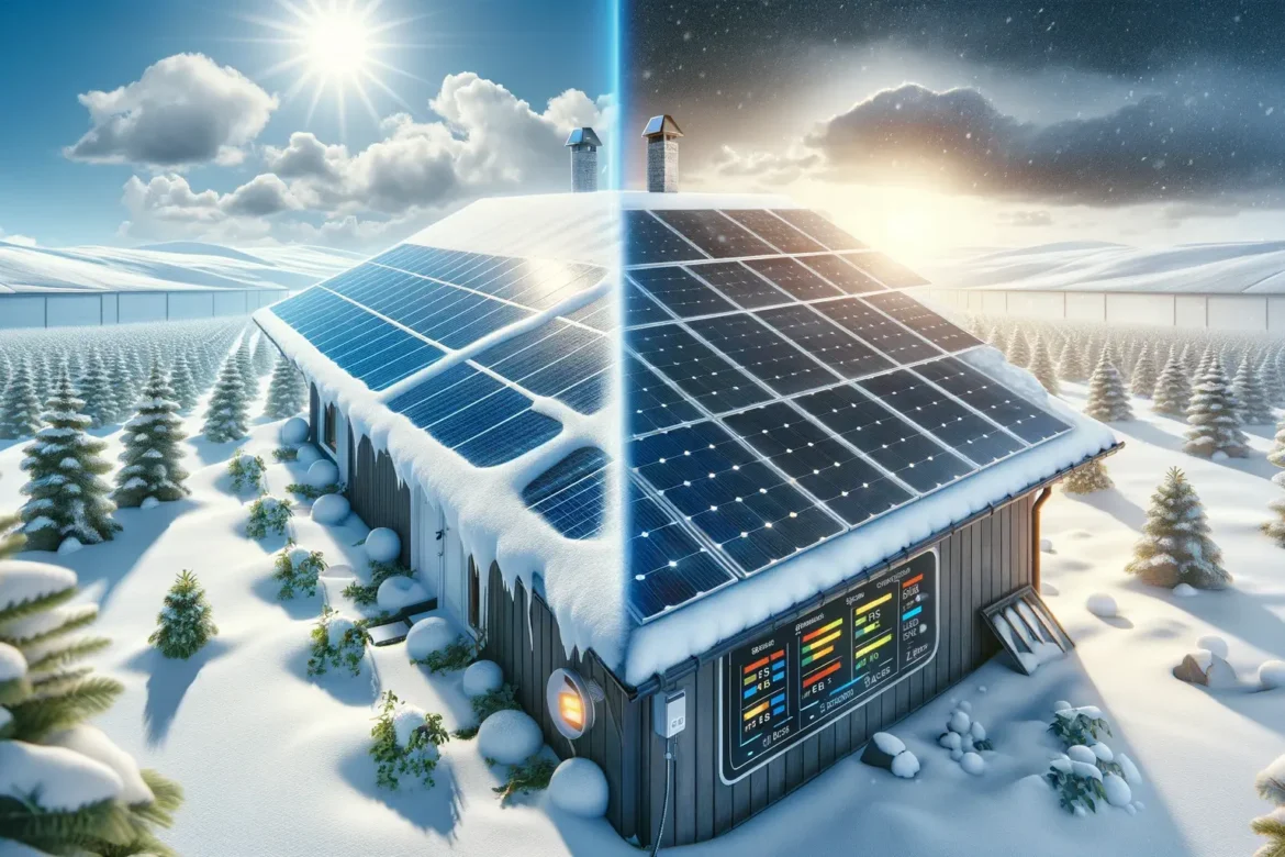 ostacoli pannelli solari inverno, neve sui pannelli fotovoltaici, ombreggiature invernali fotovoltaico