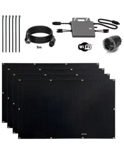 Kit Solare Full Black 400W Autoinstallabile per Balcone